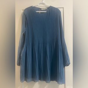 RD Style Pleated Dress in French Blue